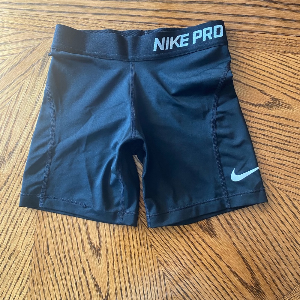 5 inch Black Nike Pro Spandex Shorts